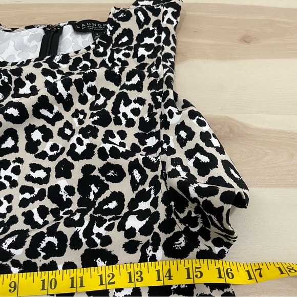 Laundry By Shelli Segal Women's 4 Leopard Print Mini Dress Flutter Sleeves - Picture 13 of 14